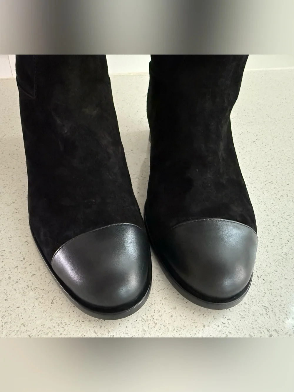Chanel ‘23 Knee High Boots Black Leather/Suede